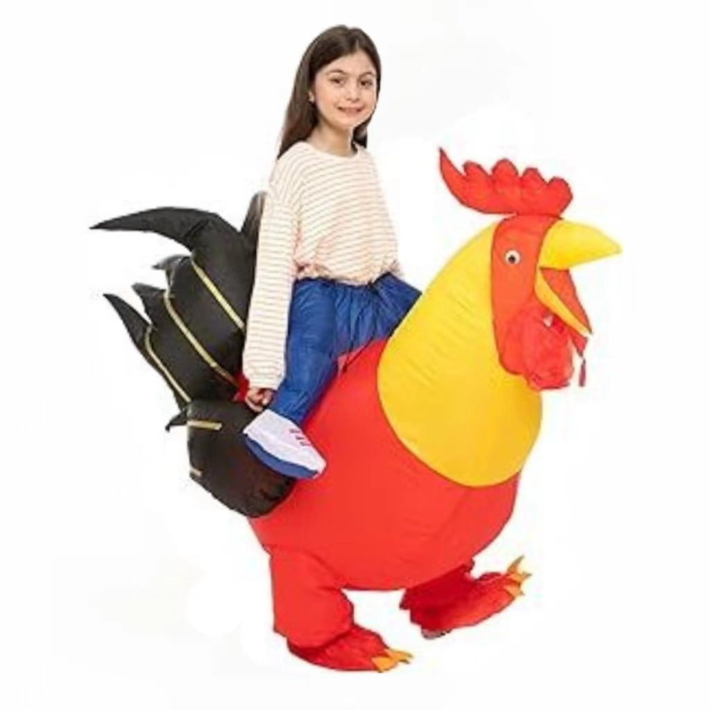 Cross-border hot sale cock inflatable costume cute cycling annual party party party doll Props sunglasses catwalk