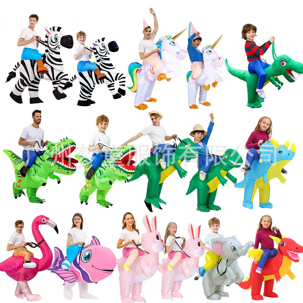 Halloween dinosaur inflatable clothing cross-border Flamingo rabbit funny inflatable doll costume animal performance wear props
