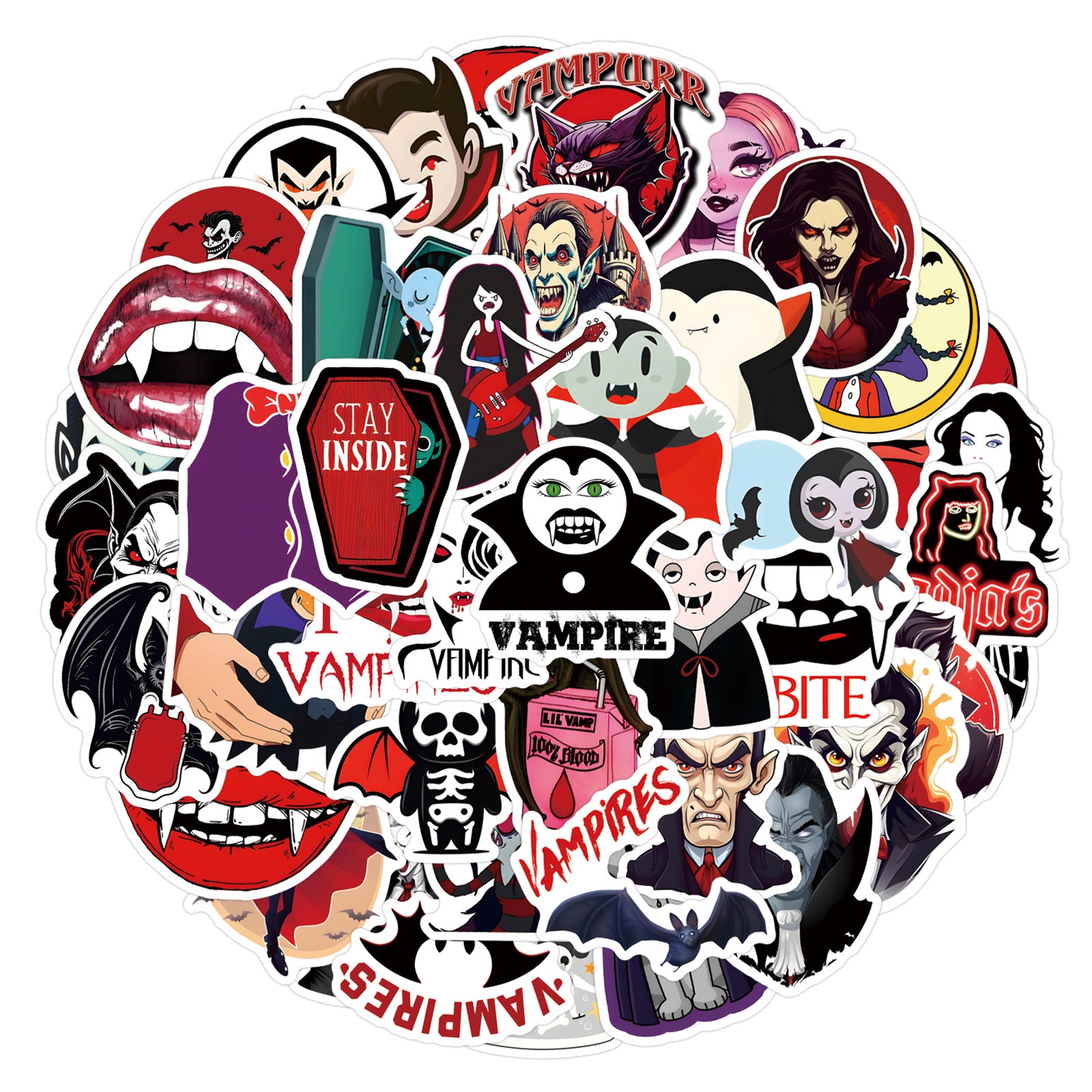 55 New horror Vampire elements Vampire personalized graffiti stickers car luggage stickers wholesale