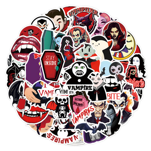55 New horror Vampire elements Vampire personalized graffiti stickers car luggage stickers wholesale