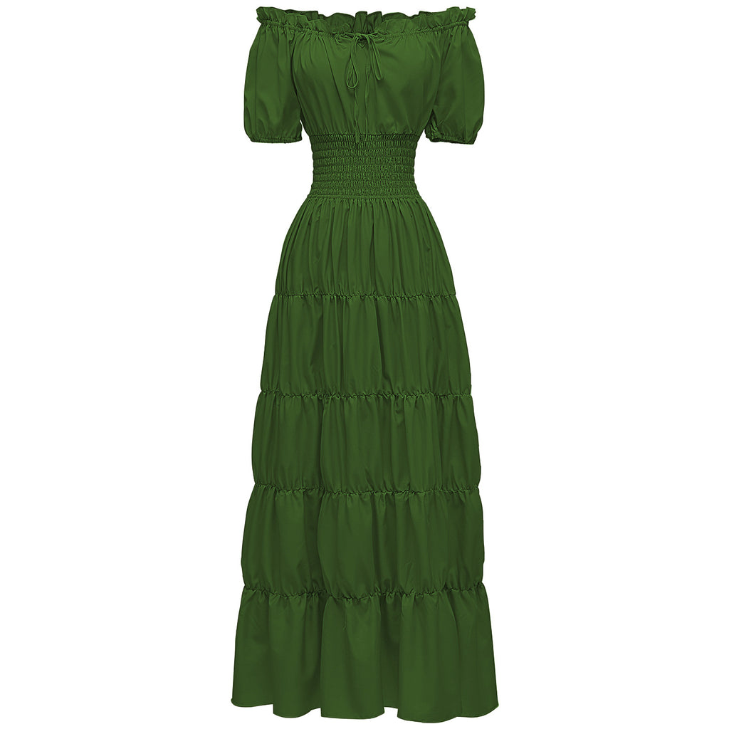 Medieval Renaissance lady long dress stage costume Halloween COS role play vintage costume