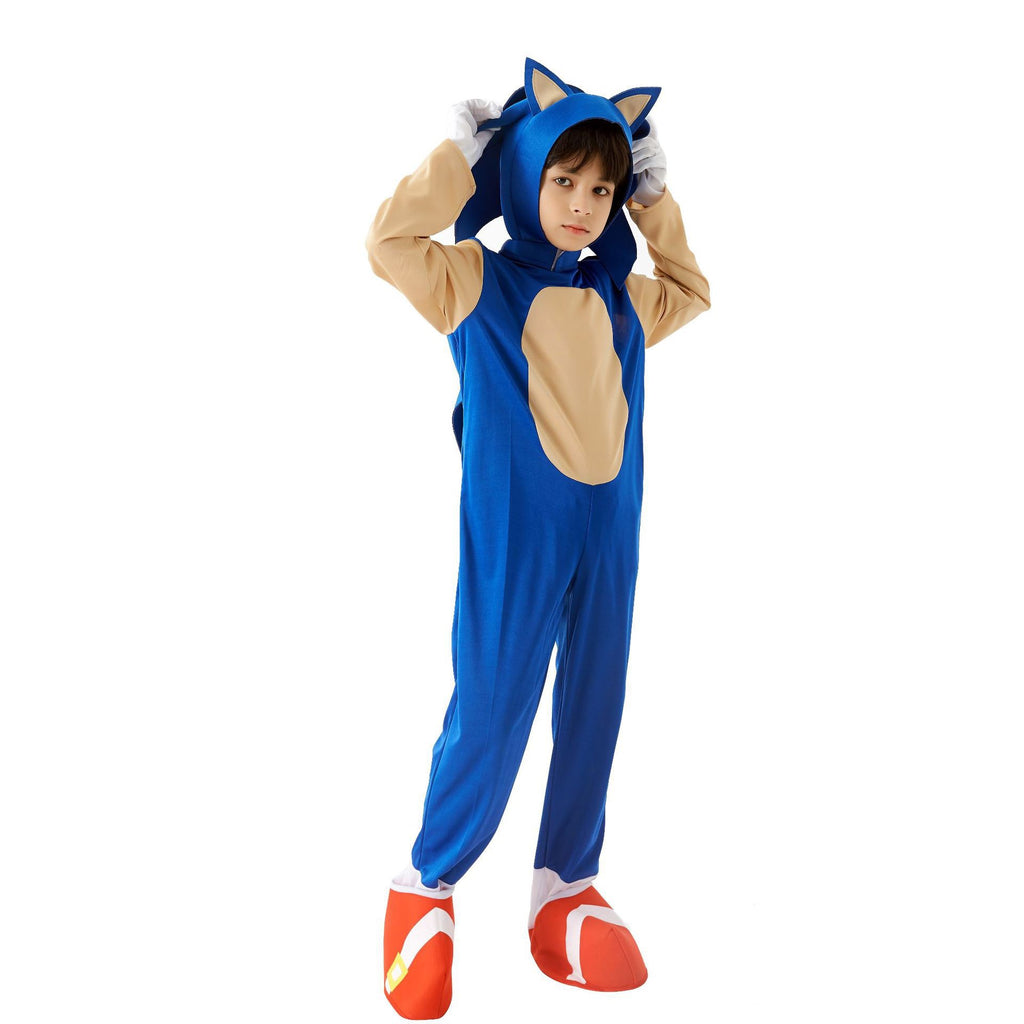 Halloween costume hedgehog Blue sonic costume Super supersonic kid sonic performance wear