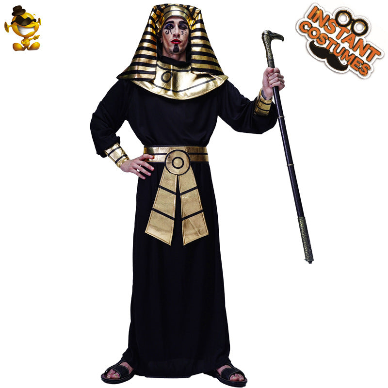 Adult men Halloween Egyptian pharaoh party costume Egyptian male king stage costume cosplay