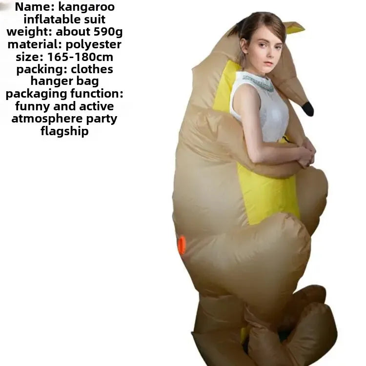 New adult funny performance costume cartoon animal kangaroo inflatable clothing anime parent-child performance Party bulge costume party