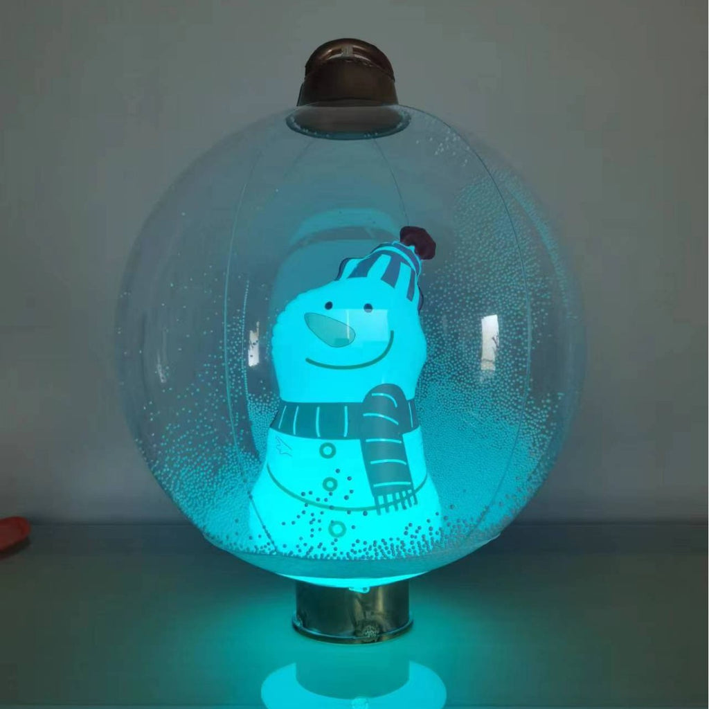 2023 new inflatable Christmas ball inflatable LED Christmas luminous hanging ornament crafts children Christmas snowman
