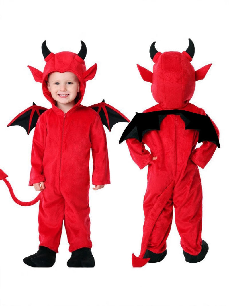 Halloween children's costume bat performance clothes boys and girls role playing vampire costume catwalk performance costume