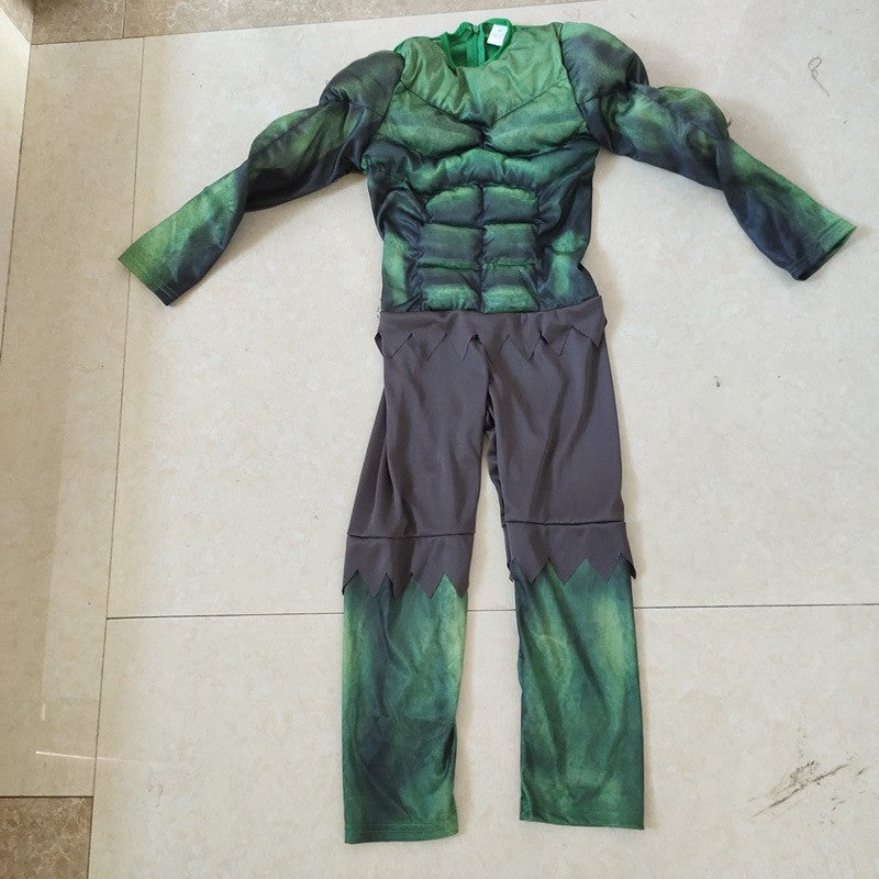 Halloween cos clothing Avengers Iron Man Captain America Hulk children muscle luminous equipment