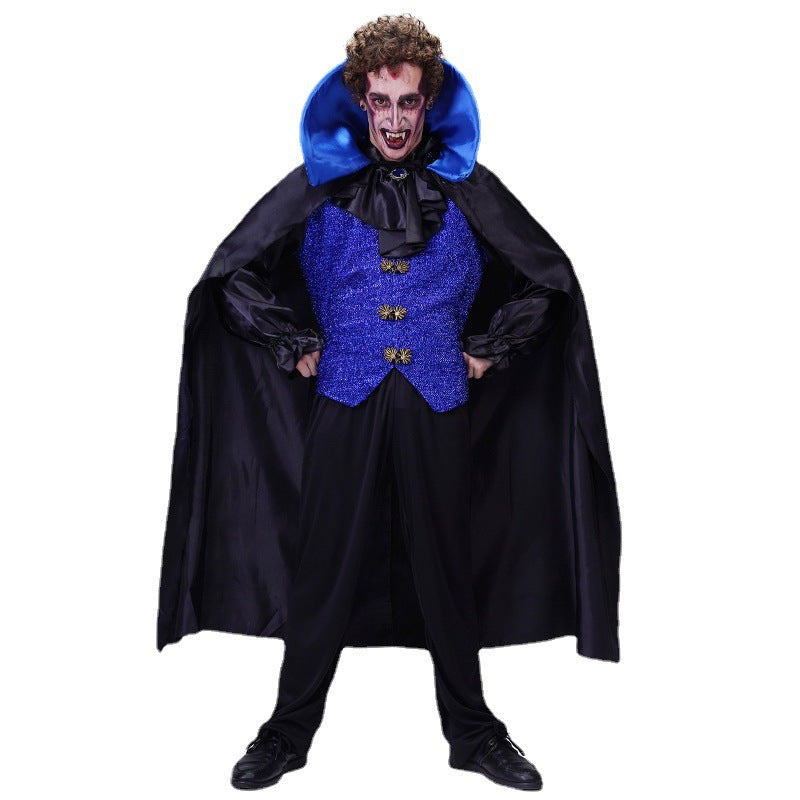 Adult men Halloween horror vampire party costume big male vampire role play performance costumes