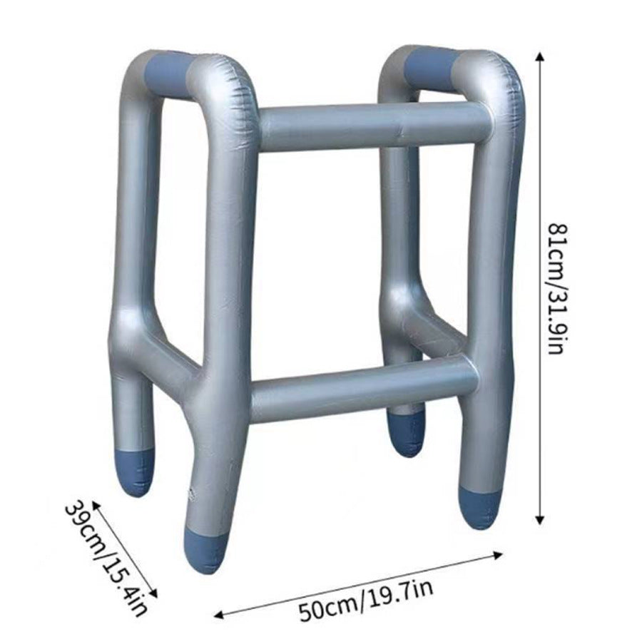 Cross-border spot inflatable Walker crutch inflatable toy Halloween handrail for the handicapped props inflatable Walker