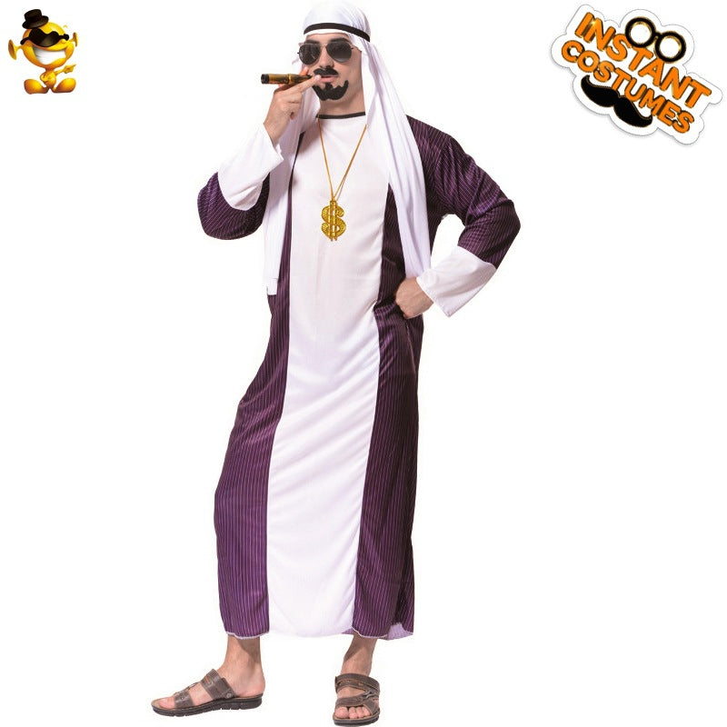 Halloween adult men Dubai boss robe costume party clothes cosplay stage performance costume