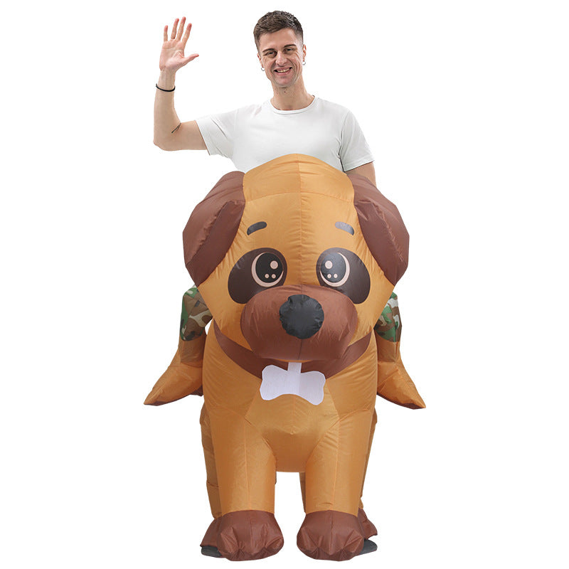 Halloween costume cross-border hot sale Amazon cycling pug inflatable clothing stage performance Christmas inflatable clothing