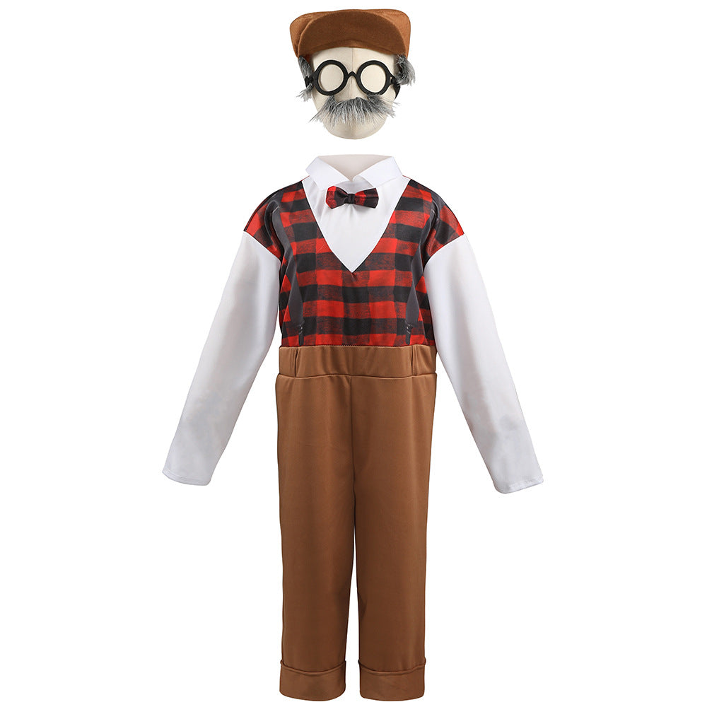 Centenarian role play Halloween costume stage play costume grandpa cos costume Amazon sources