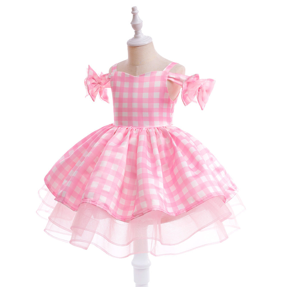 Barbie cos costume 2024 real-life movie Barbie cosplay party Halloween children cosplay costume