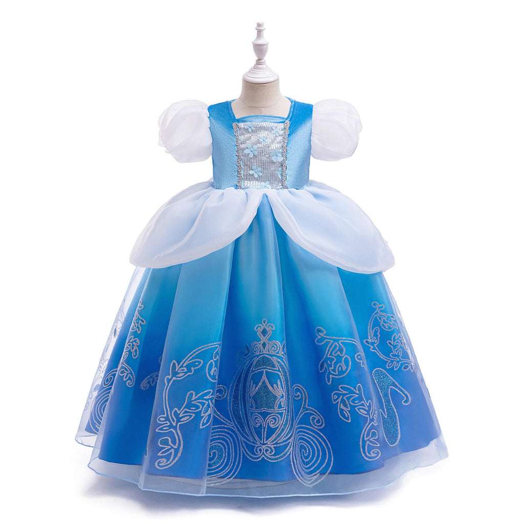 Girl's Halloween Costume Cos Cinderella princess dress puffy dress dress Cinderella Costume