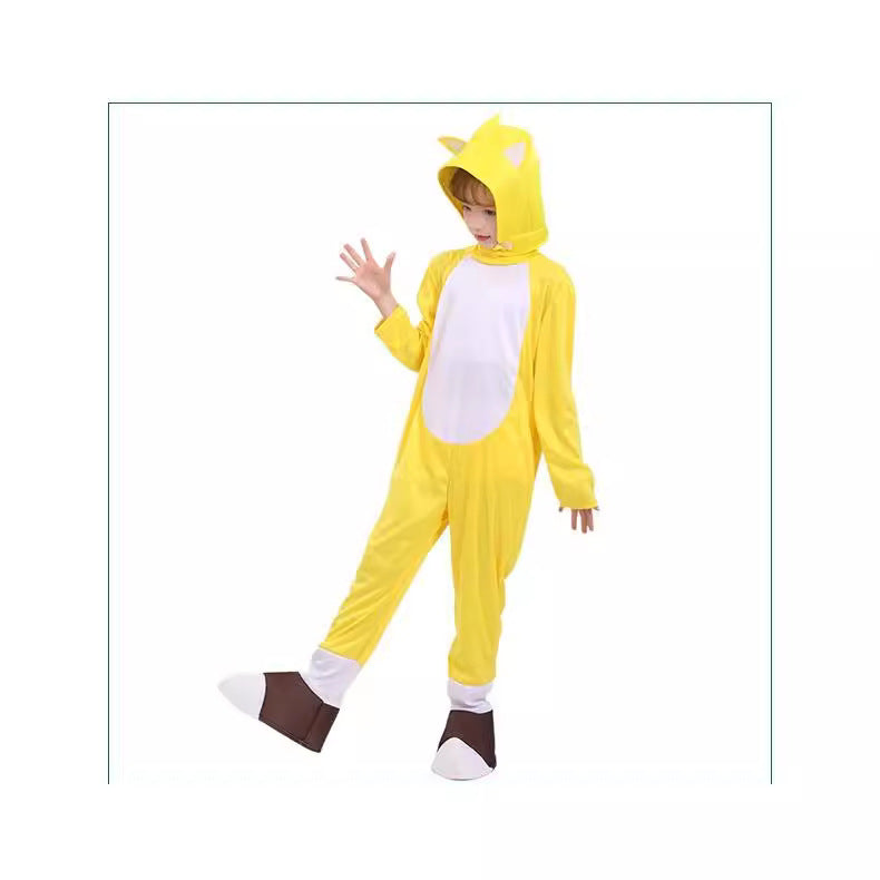 Halloween costume hedgehog Blue sonic costume Super supersonic kid sonic performance wear