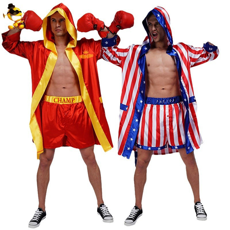 Halloween adult men boxer cosplay stage costume big male boxer party performance costume