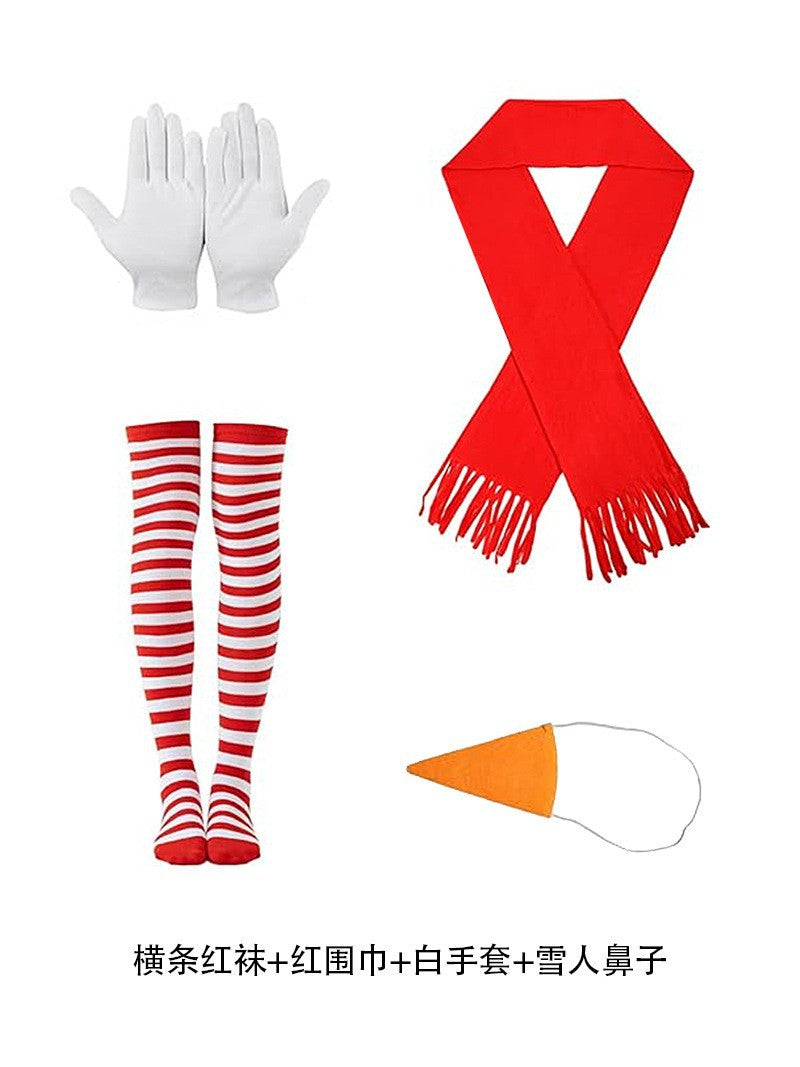 Christmas costume children's costume Santa Claus gift box costume Christmas outfit party holiday performance clothing