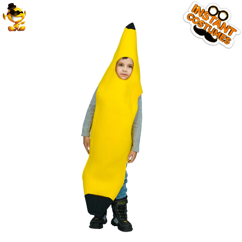 Adult and children Halloween funny cos banana costume parent-child costume couple's clothes performance Carnival fruit costume