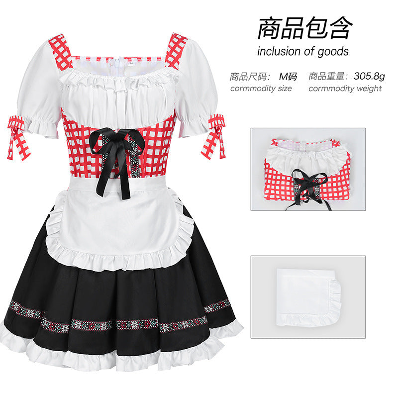 Halloween carnival costume German beer festival costume split size suspender suit Bavarian women's wear
