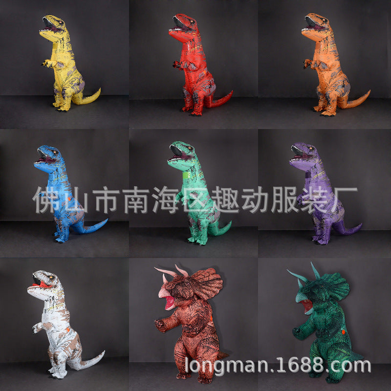 Inflatable Triceratops pterosaurus cartoon costume walking anime clothing mascot inflatable costume dinosaur stage performance
