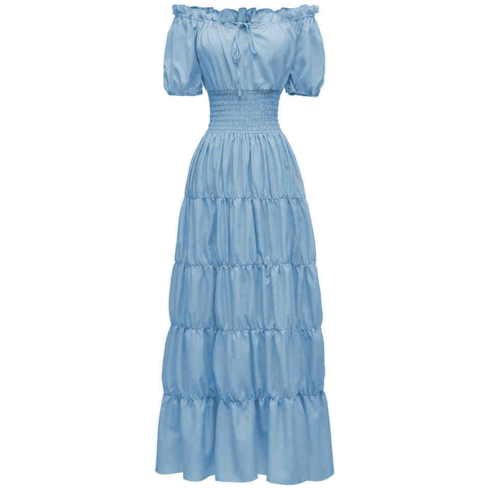 Medieval Renaissance lady long dress stage costume Halloween COS role play vintage costume