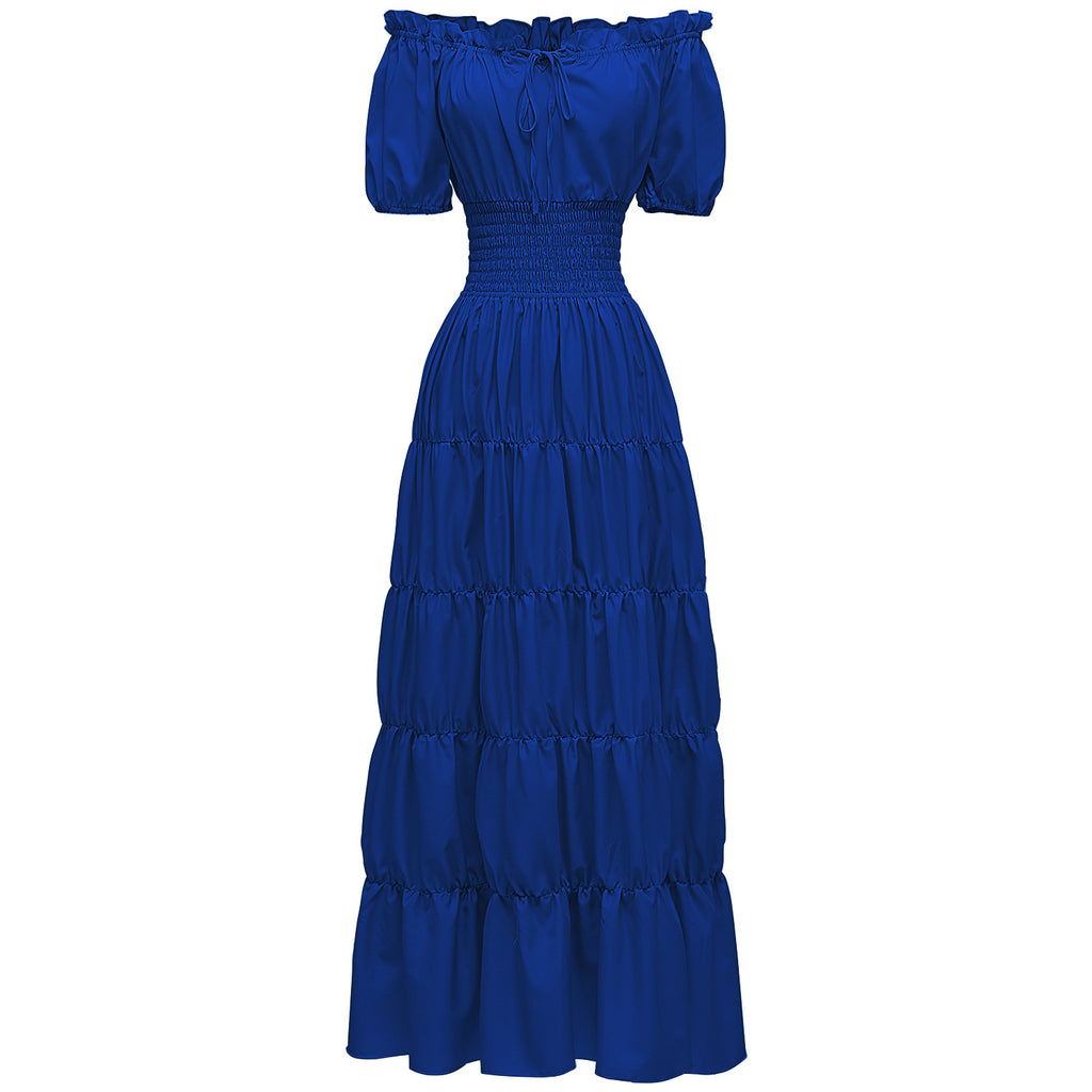 Medieval Renaissance lady long dress stage costume Halloween COS role play vintage costume