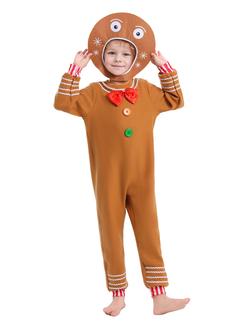 New children's cos costume Christmas costume Gingerbread Man cartoon Halloween party performance set