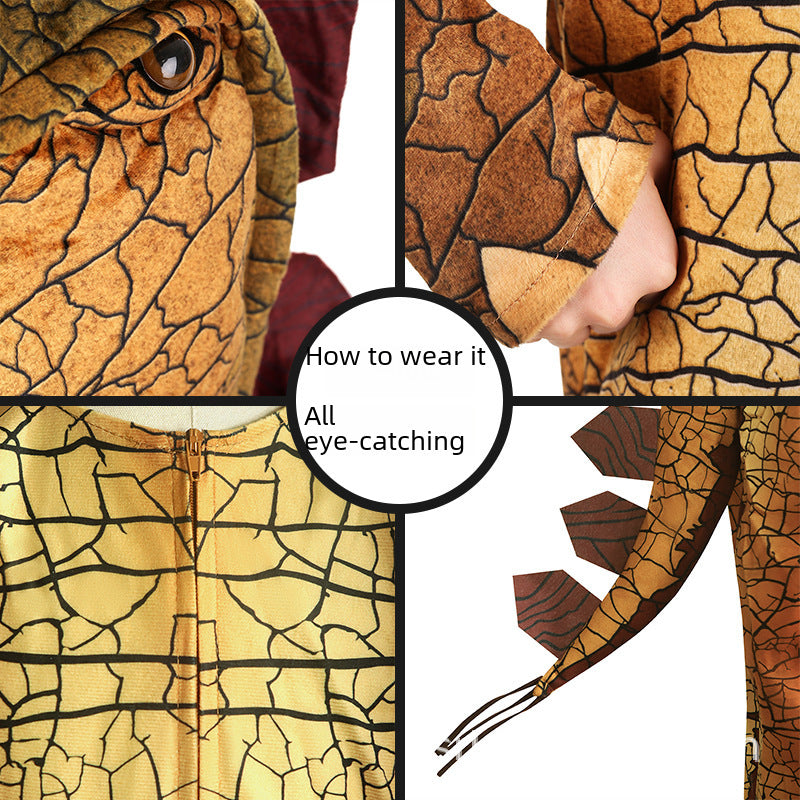 Exclusive for cross-border Halloween children dinosaur performance costume Amazon Stegosaurus cosplay costume