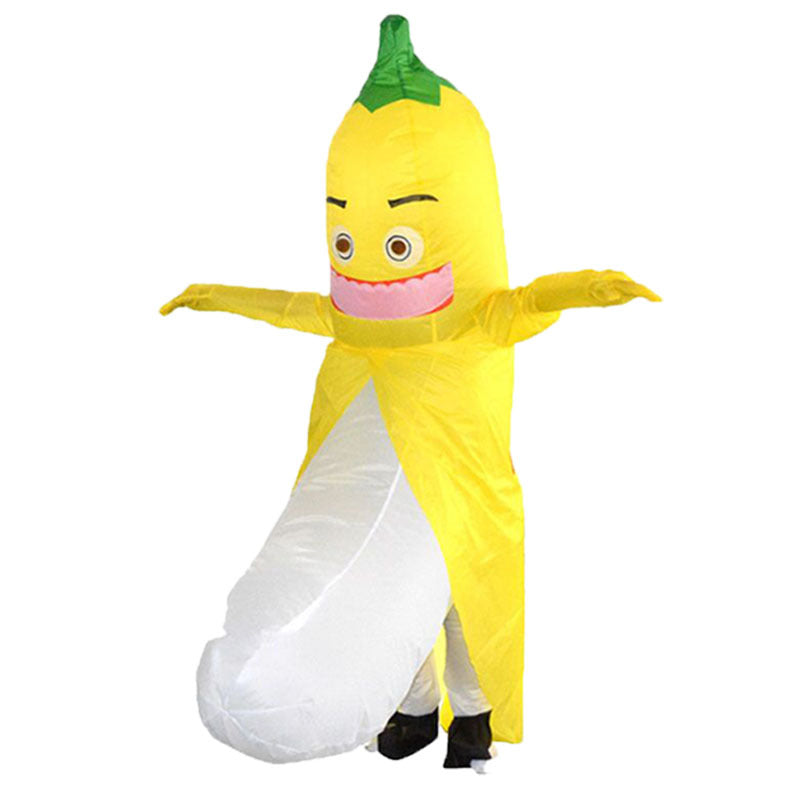 Cross-border Amazon Halloween Holy banana eggplant party props cartoon riding Bell deer inflatable costume toy