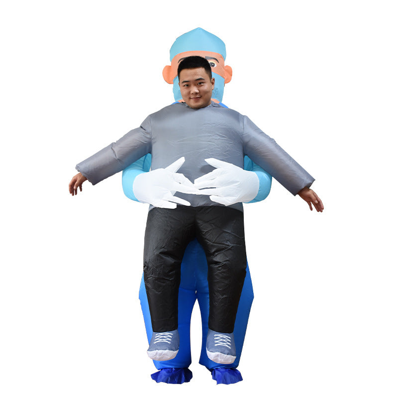 Factory Halloween ghost hugging inflatable costume alien ET props inflatable costume walking performance costume