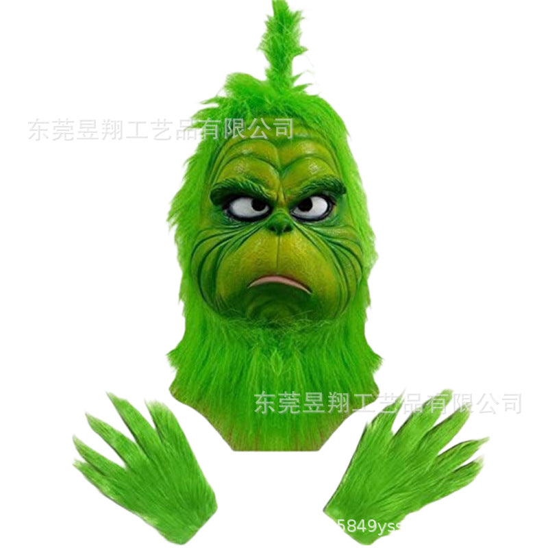 Grinch latex mask for Christmas Halloween costume