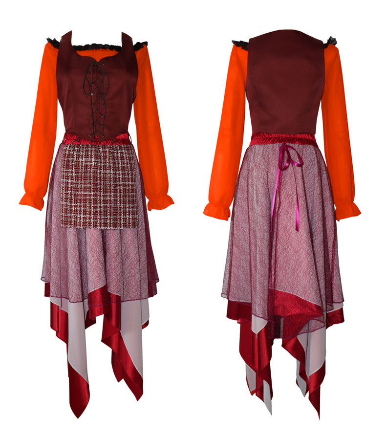 Witch also crazy cos costume medieval dress Fred costumes cosplay Halloween costume
