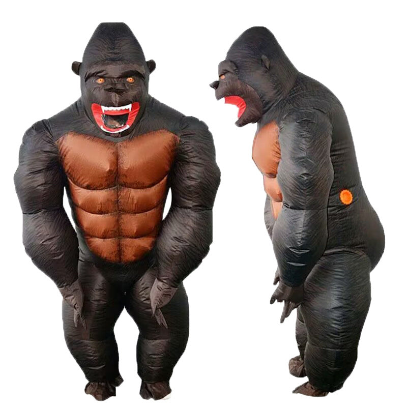 Clown werewolf killing elephant Bobo cow King Kong crocodile back Horn Dragon small yellow duck rugby football inflatable costume