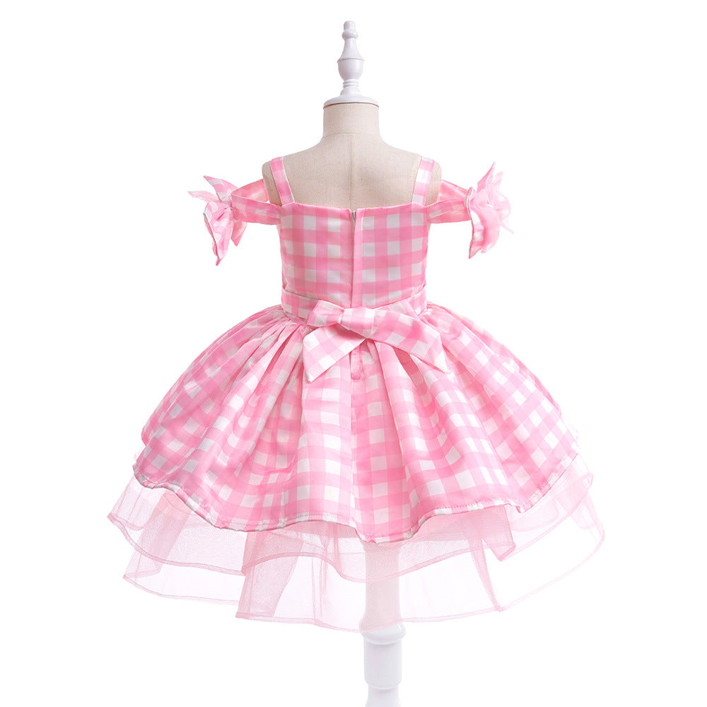 Barbie cos costume 2024 real-life movie Barbie cosplay party Halloween children cosplay costume
