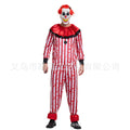 Halloween adult red and black stripes clown costume stage costume carnival costume