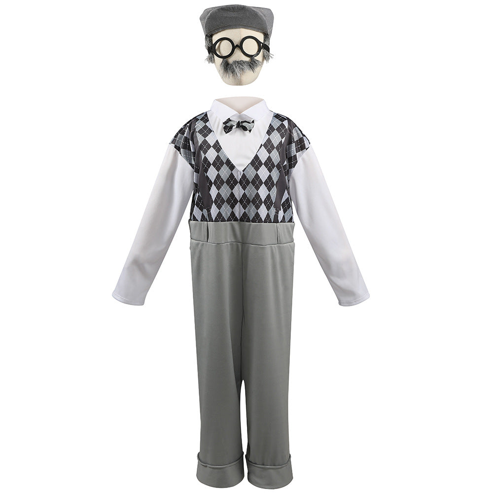 Centenarian role play Halloween costume stage play costume grandpa cos costume Amazon sources
