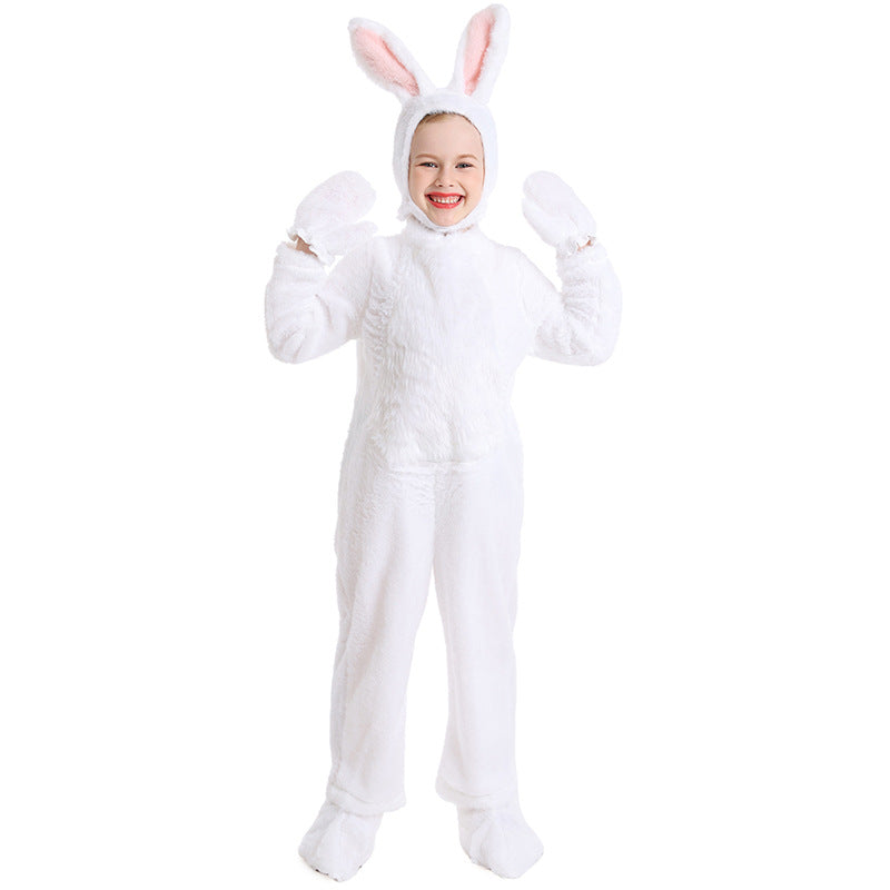 Halloween costume children's cute plush rabbit animal costume Forest stage performance costume one-piece pajamas