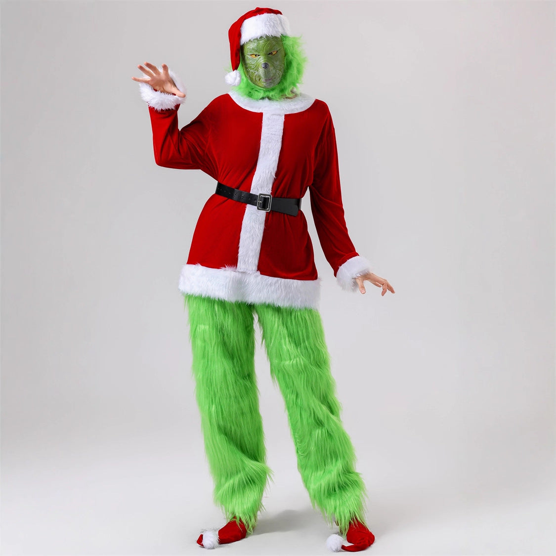 Christmas themed Grinch cosplay costume