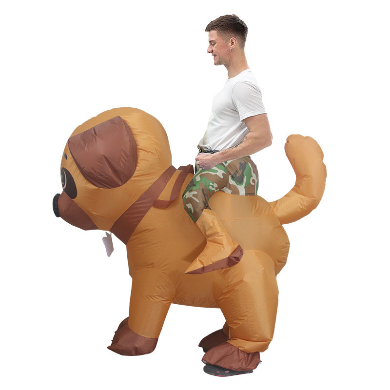 Halloween costume cross-border hot sale Amazon cycling pug inflatable clothing stage performance Christmas inflatable clothing