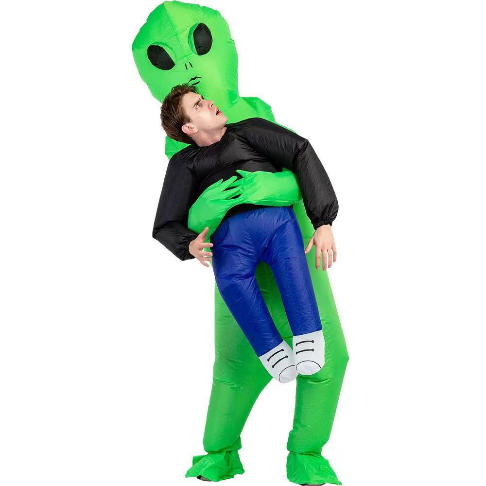 Halloween Alien inflatable clothing TikTok performance doll funny costume makeup props green ghost hug man inflatable clothing