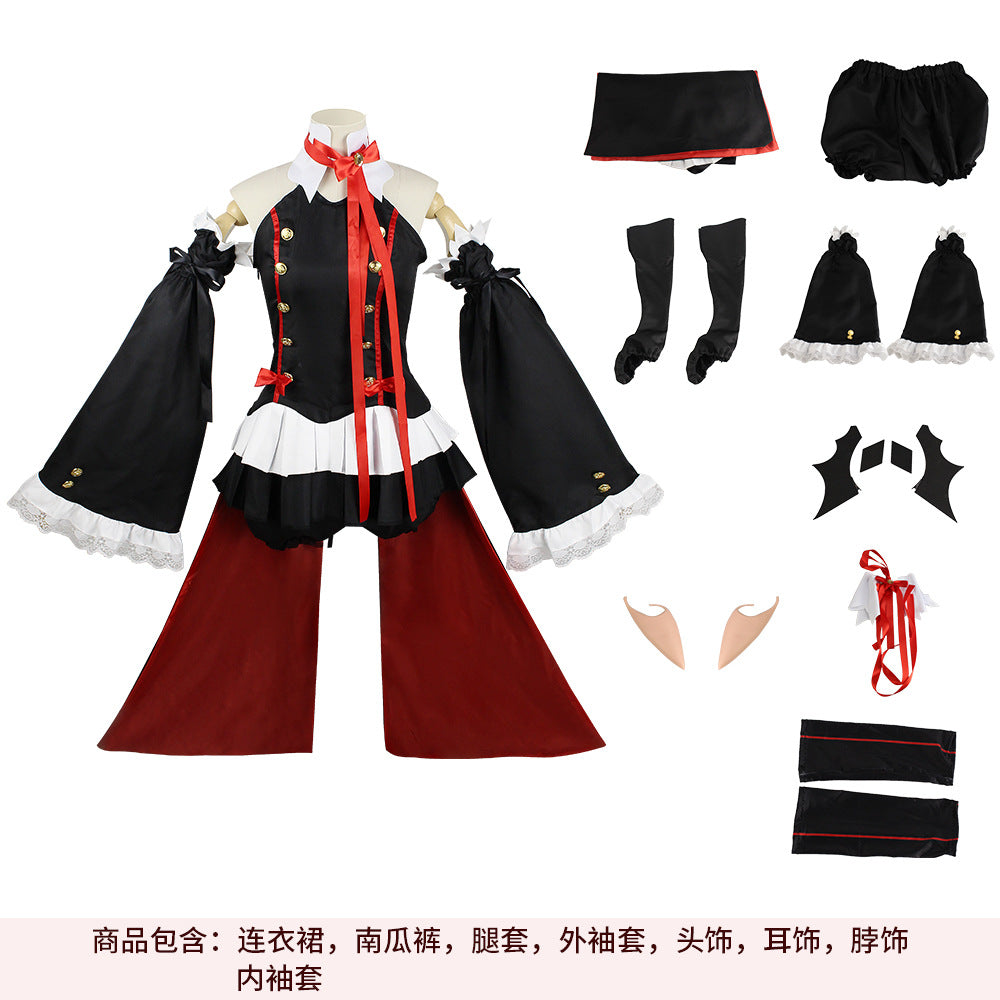 Seraph of the end cruolu feiniang Mica cos costume women's Halloween vampire costume cruolu cos costume