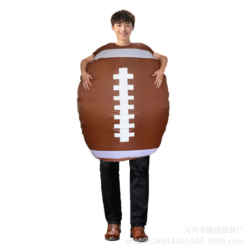 Clown werewolf killing elephant Bobo cow King Kong crocodile back Horn Dragon small yellow duck rugby football inflatable costume