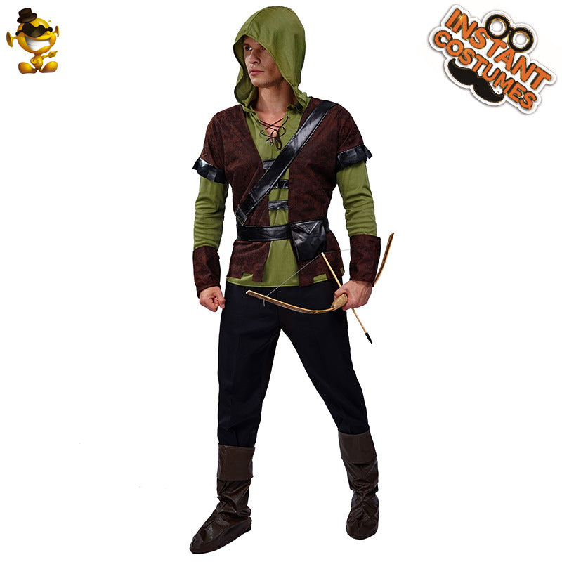 Halloween adult men archers cosplay costume European rogue stage party performance costume