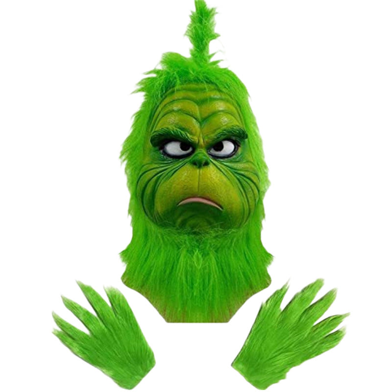 Grinch latex mask for Christmas Halloween costume