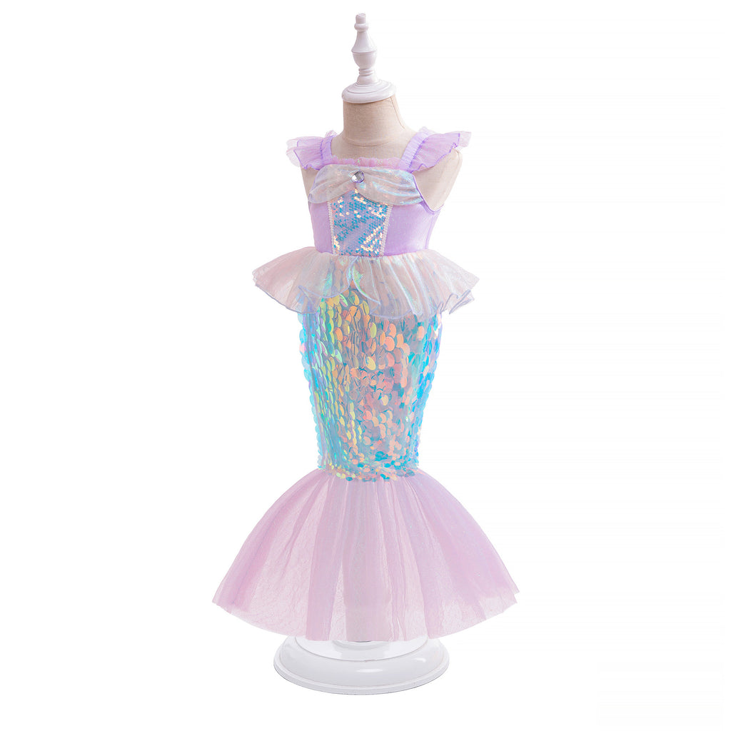 Girl's princess dress cosplay costume children mermaid dress children's party performance costume