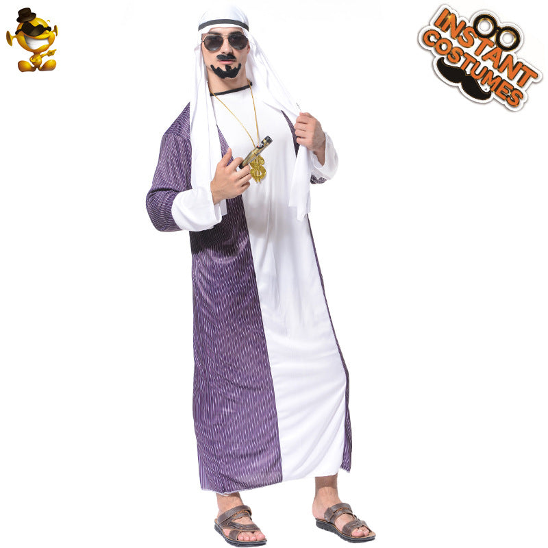 Halloween adult men Dubai boss robe costume party clothes cosplay stage performance costume