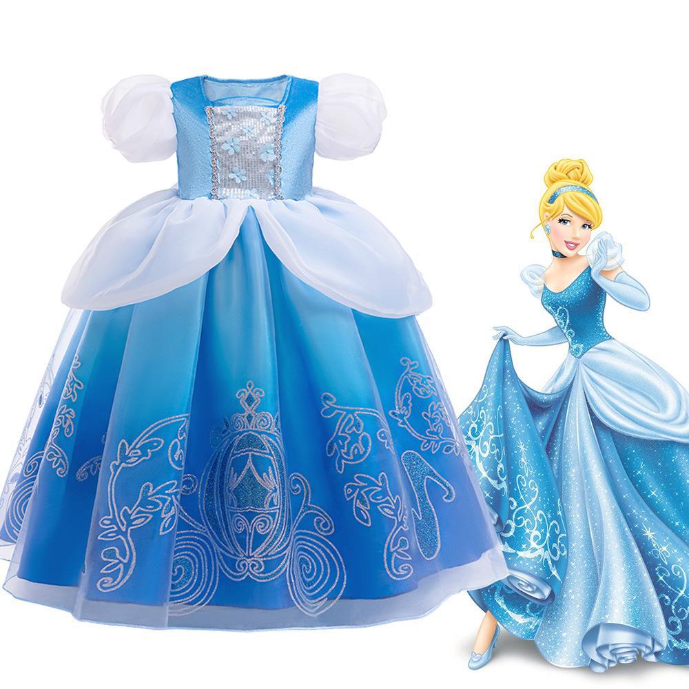 Girl's Halloween Costume Cos Cinderella princess dress puffy dress dress Cinderella Costume