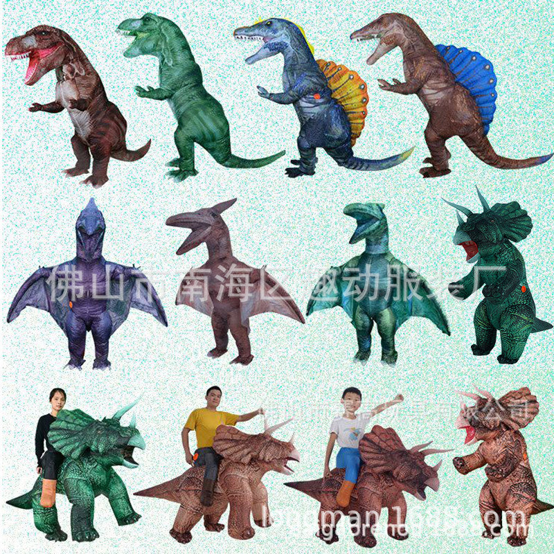 Inflatable Triceratops pterosaurus cartoon costume walking anime clothing mascot inflatable costume dinosaur stage performance