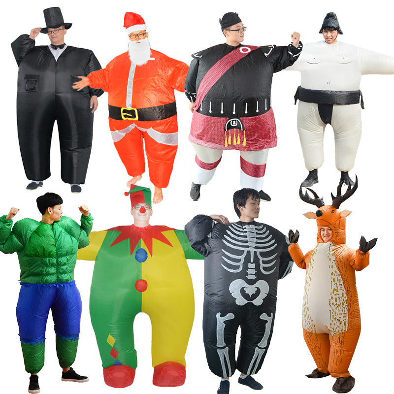 Cross-border Halloween performance inflatable costume American team clown party performance costume performance activity inflatable costume