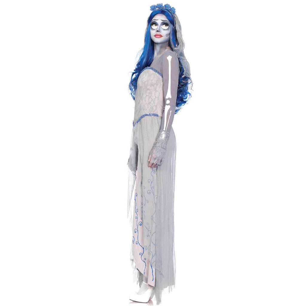 Halloween white ghost robe long dress ghost bride masquerade cosplay costume ghost costume death costume